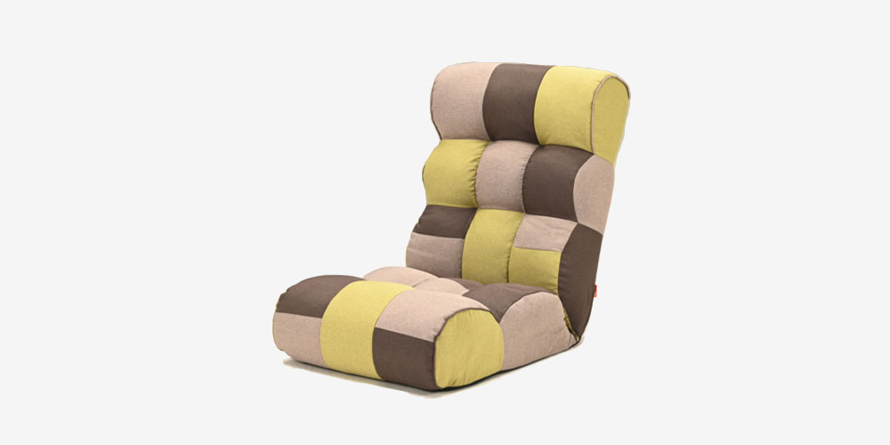 フロアチェア 座椅子「ピグレットJr ハイ」フォレスト色の正面