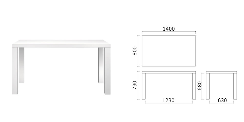 1400mm(TDT-1351)のサイズ