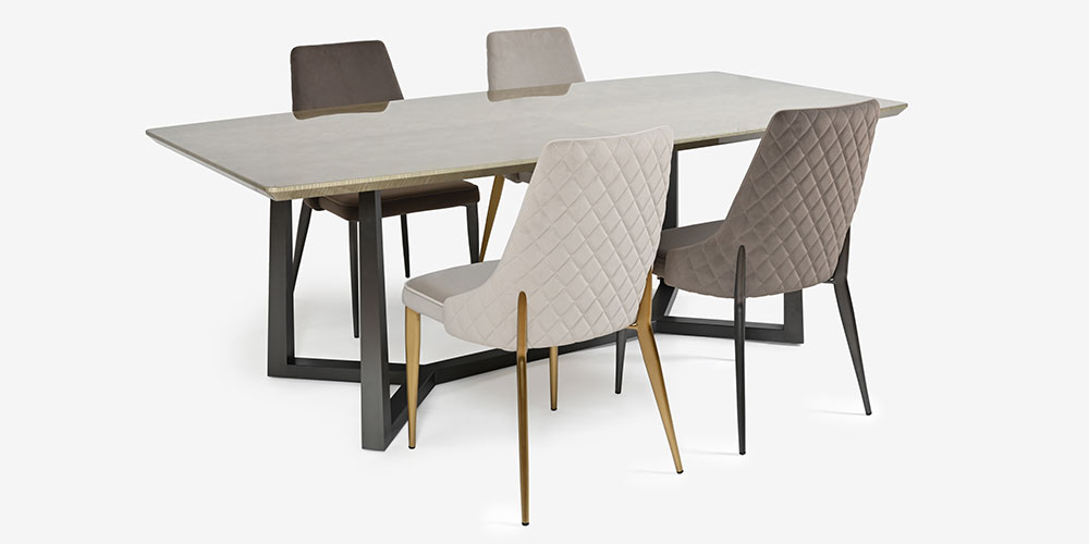 ダイニングチェア「CORZA コルザ No.1」布YNR07/脚ブラック