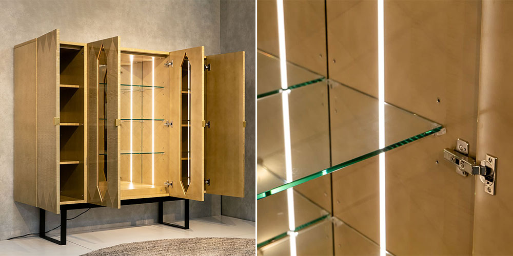 キャビネット「YABANE」幅160.2cm シカモアSK-12