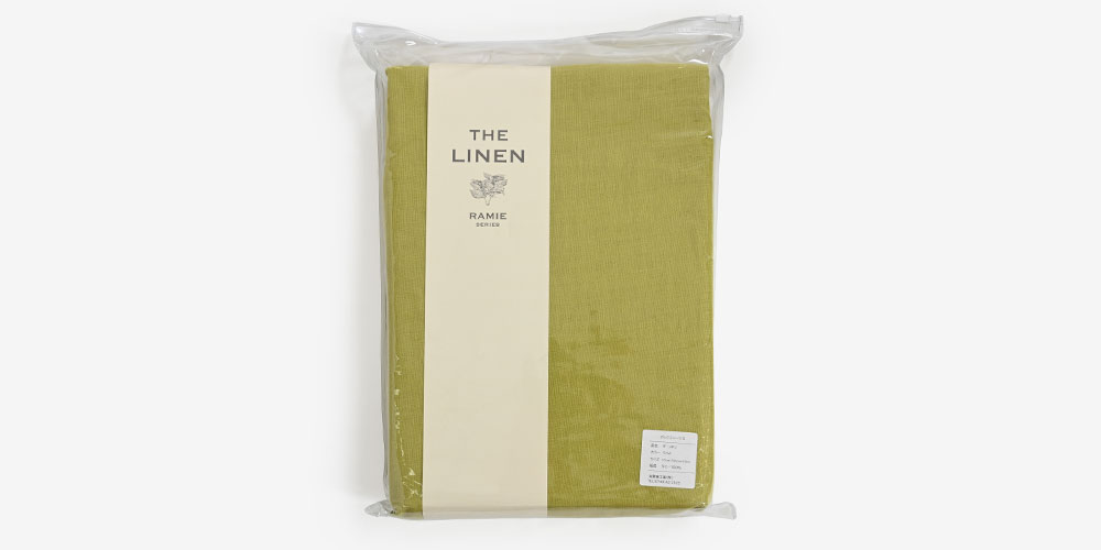 ボックスシーツ「ザ リネン ラミー」のライム