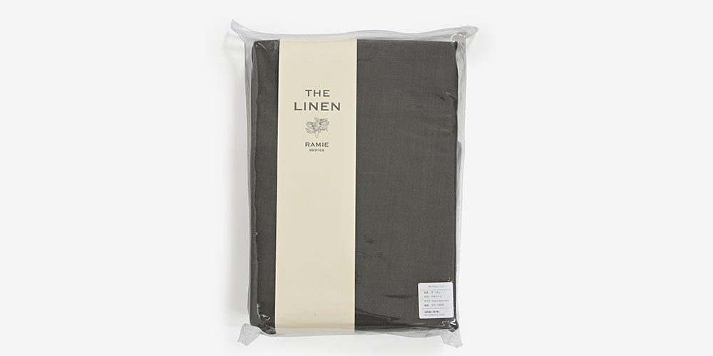 ボックスシーツ「ザ リネン ラミー」のチャコール