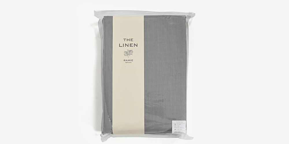 ボックスシーツ「ザ リネン ラミー」のグレー