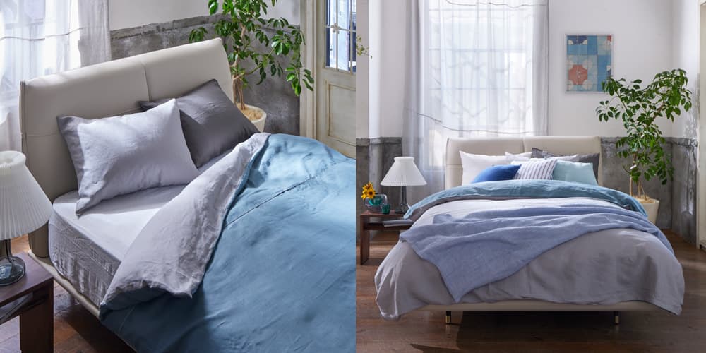 「THE LINEN」ラミーシリーズのベッドメイクイメージ