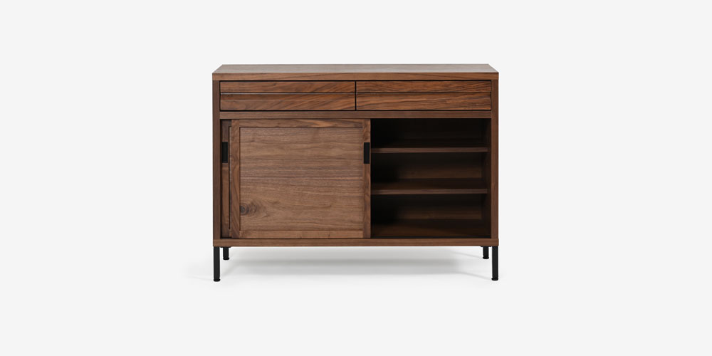 RE.カウンター幅120・WN色・下台板戸