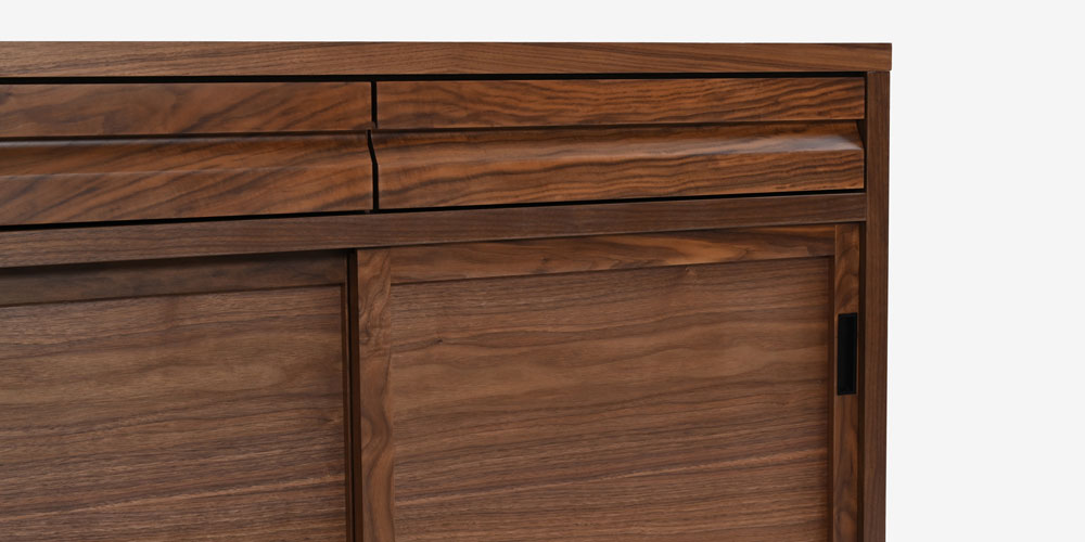 RE.カウンター幅120・WN色・下台板戸