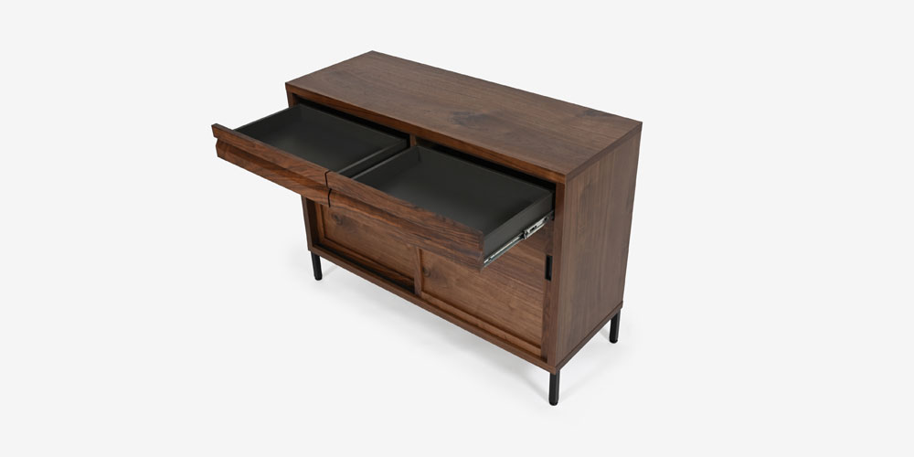 RE.カウンター幅120・WN色・下台板戸