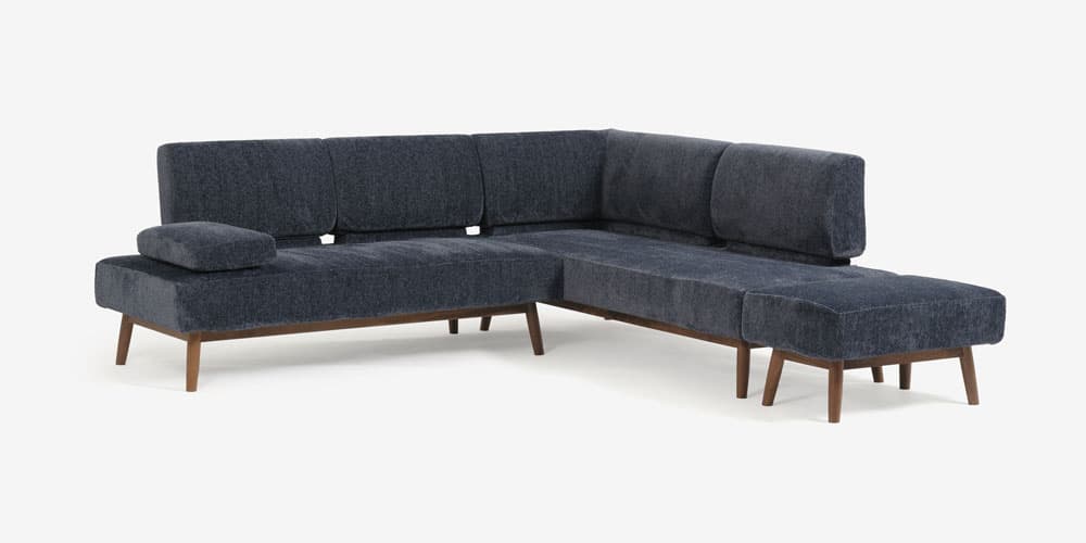 コンパクトながらもゆったりとくつろげる、リクライニング機能付きカウチソファ「ファルコ」