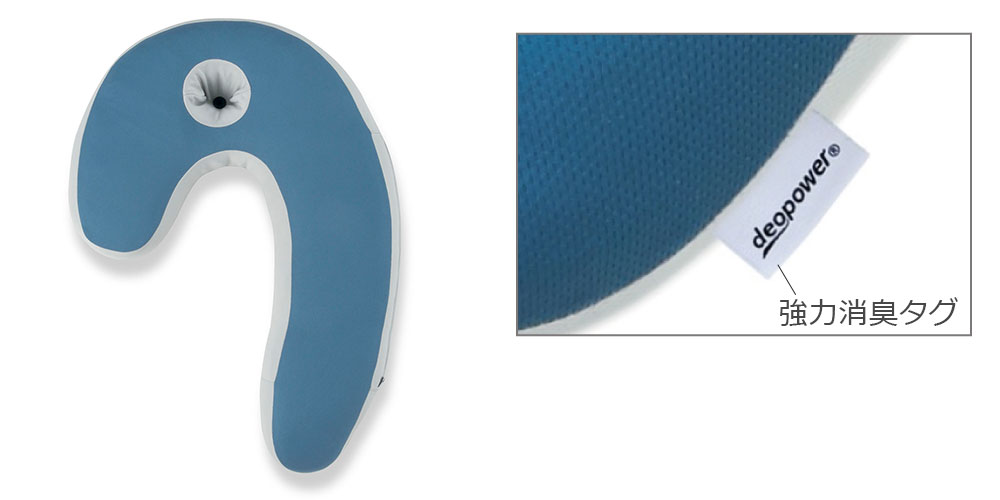 枕カバーの強力消臭タグのイメージ