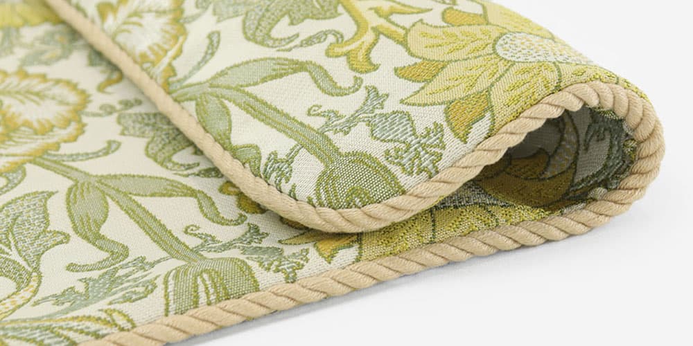 クッションカバー「ピンクアンドローズ」イエロー 45cm角