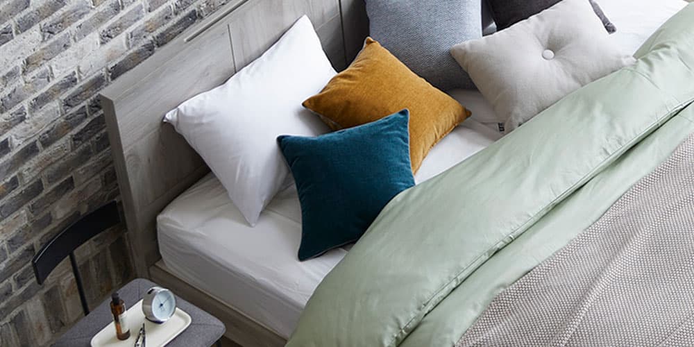 クッションカバー「ジャイアント LL1311」ブルーグリーンのコーディネートイメージ