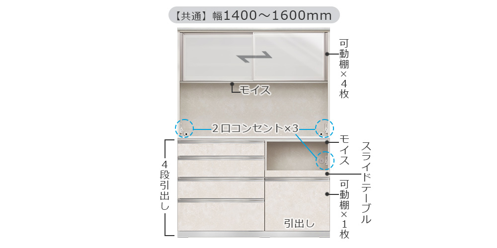 「Unjour-アンジュール-」幅1400〜1600mm