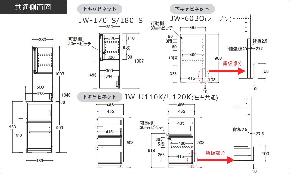 共通側面図