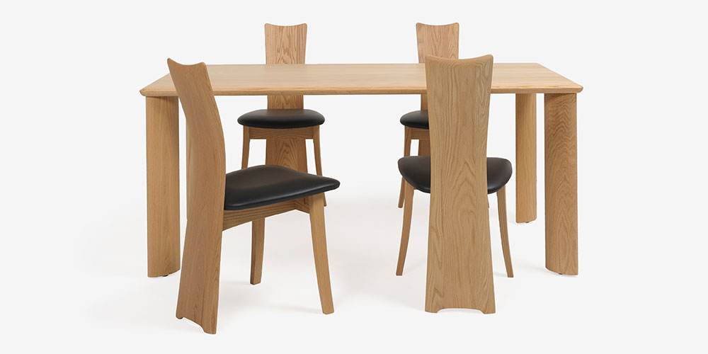 「フォルム2」レッドオーク材WO色のダイニングセット