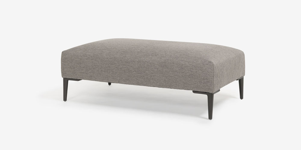 オットマンイスタンテの布グレー斜め