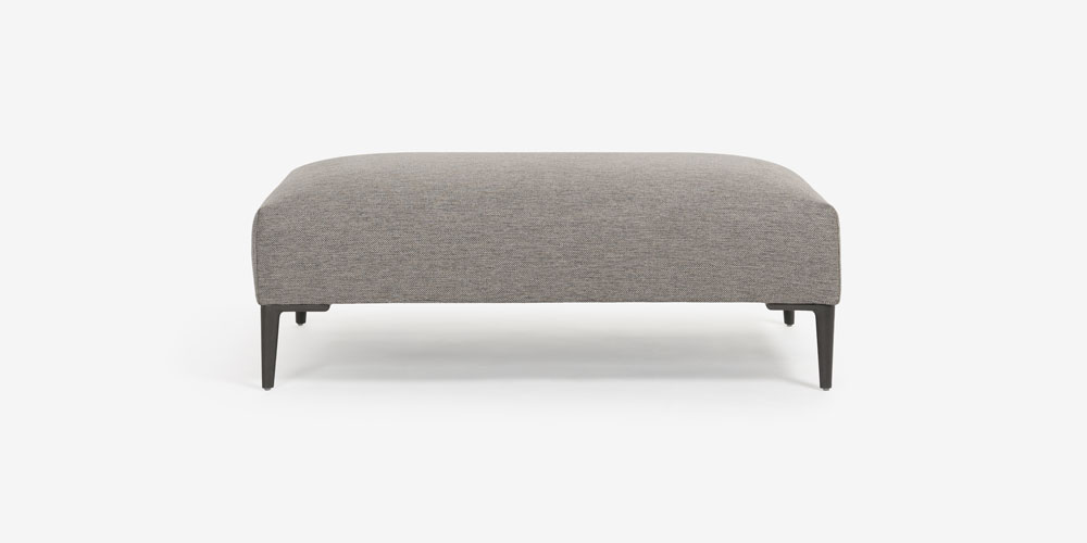 オットマンイスタンテの布グレー横