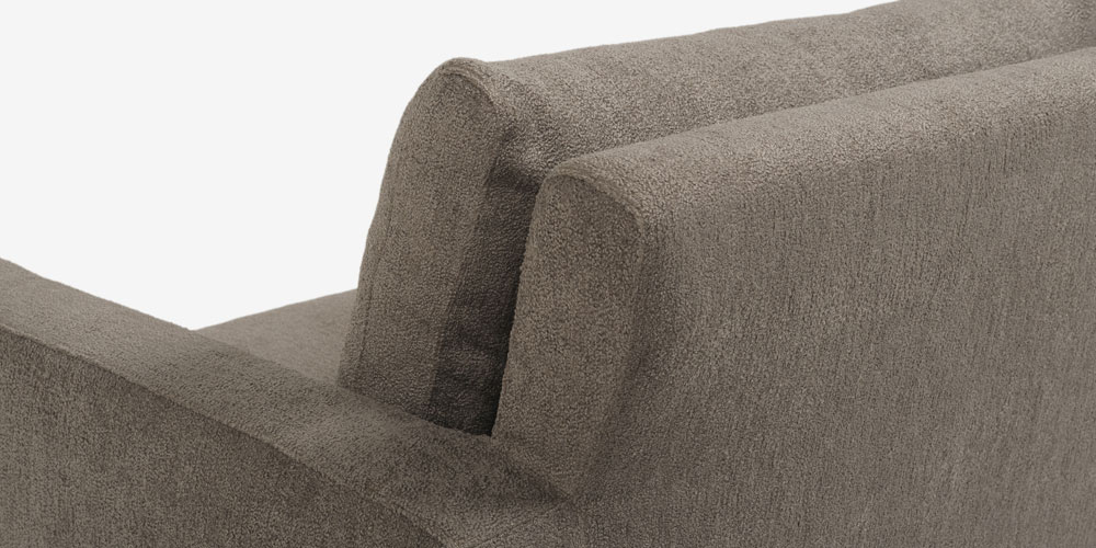 ソファ「ベラビスタ」布グレージュ色背面アップ