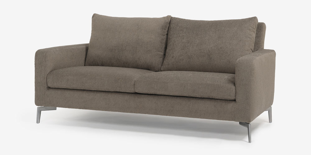 ラブソファ「ベラビスタ」布グレージュ色 斜め