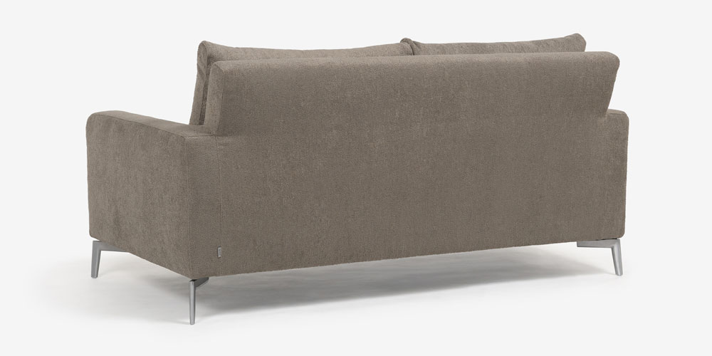 ラブソファ「ベラビスタ」布グレージュ色 背面全体