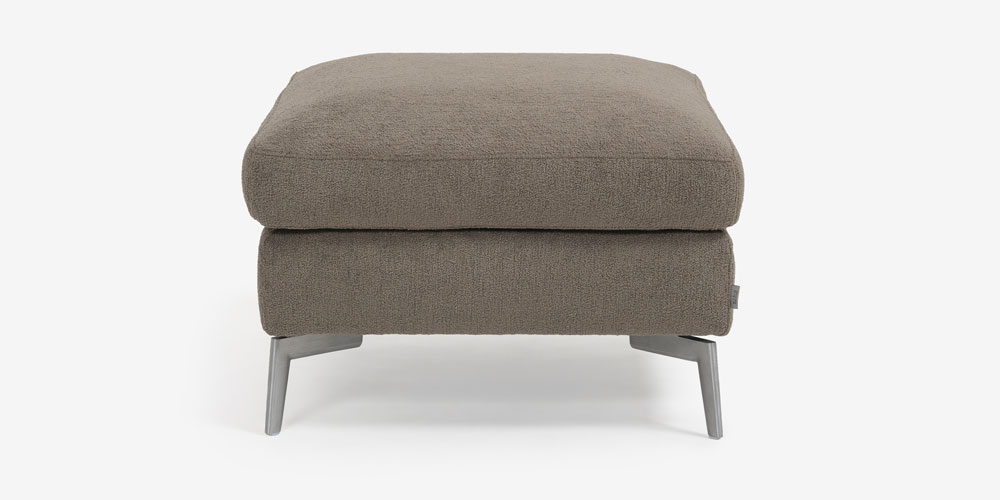 オットマン「ベラビスタ」布グレージュ色 横画像