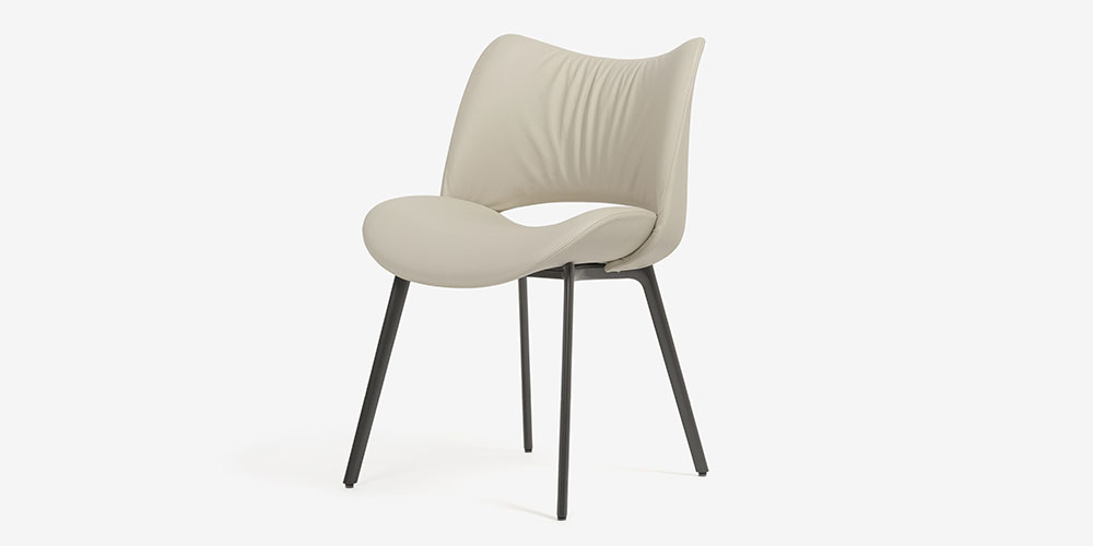 チェア「ニース」革スタッコ 斜め画像