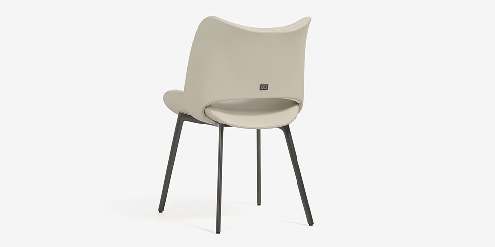 チェア「ニース」革スタッコ 背面画像