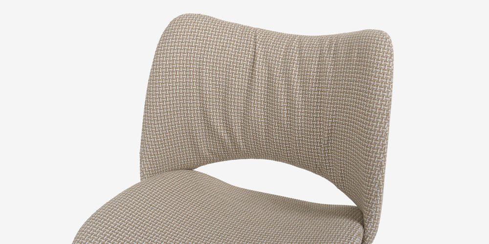 チェア「ニース」布ブロンドウッド  背もたれ部「空き」のイメージで