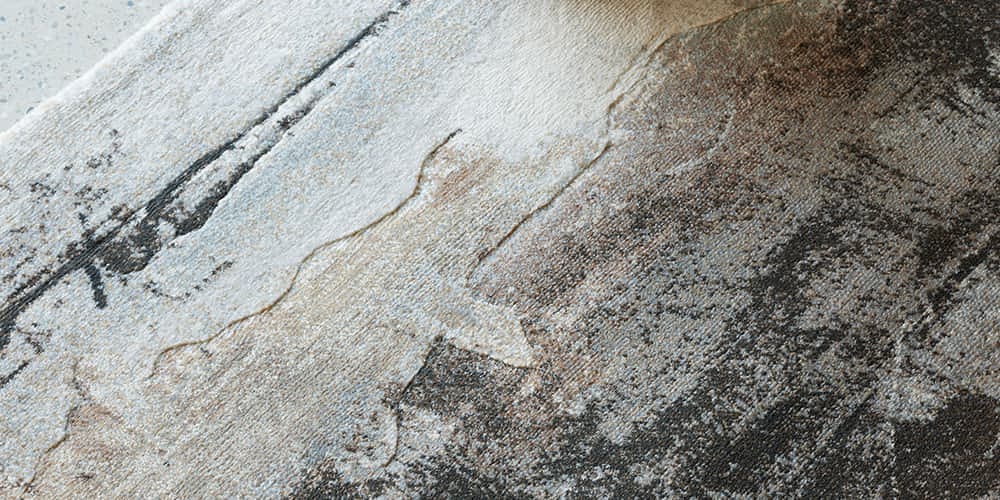 「Graphie グラフィー」複数の色で筆の軌跡を表現したラグ