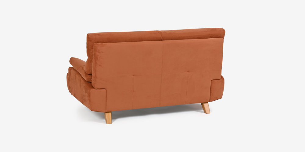 【背面】ソファ 3人掛け「ルミナス2 2SW19」半革＃HJ123 ライトグレー色/脚ABR アッシュブラウン色