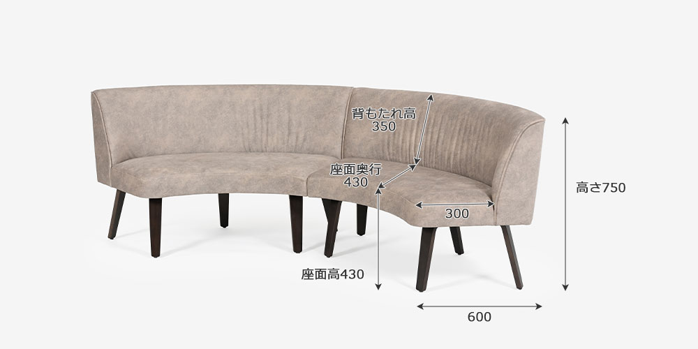 オプティオ09ラウンドベンチのサイズ詳細