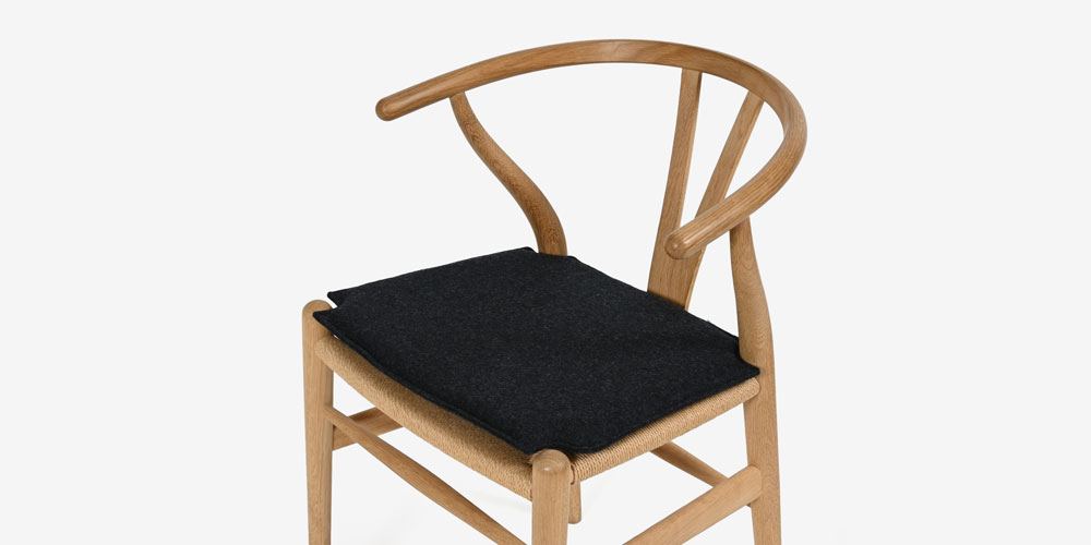 Yチェア/CH24専用チェアクッション ブラック色