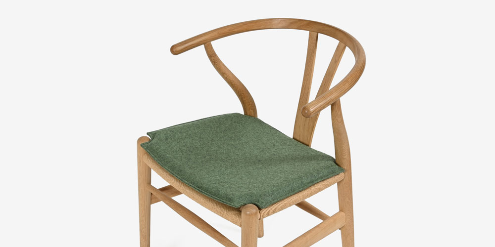 Yチェア/CH24専用チェアクッション モスグリーン色