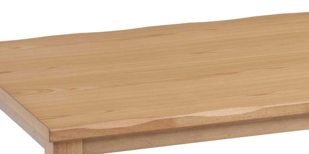 こたつ「カンナ」ナチュラル タモ材天板アップ