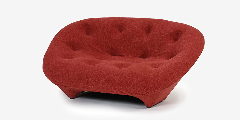 ラブソファ「ロゼプルム」プチ2人掛け 幅170cm 布#RG480の斜め