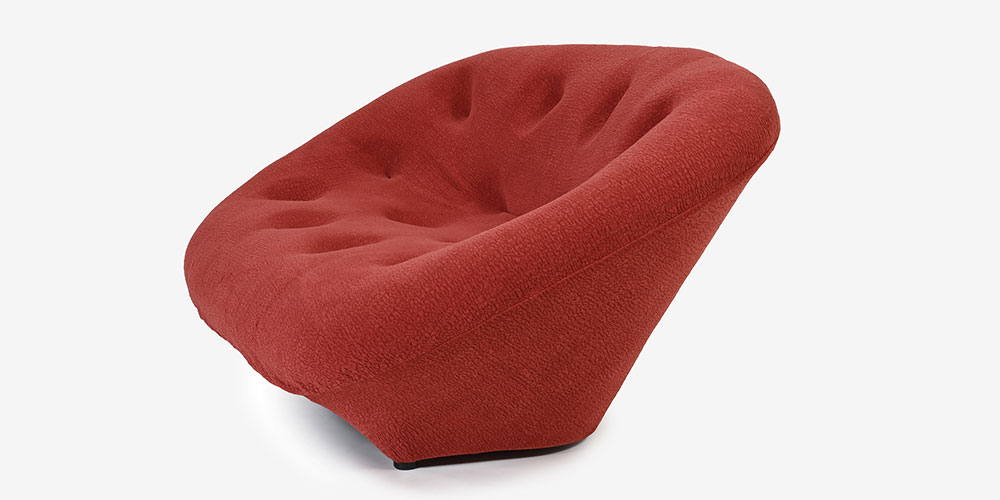 ラブソファ「ロゼプルム」プチ2人掛け 幅170cm 布#RG480のサイド