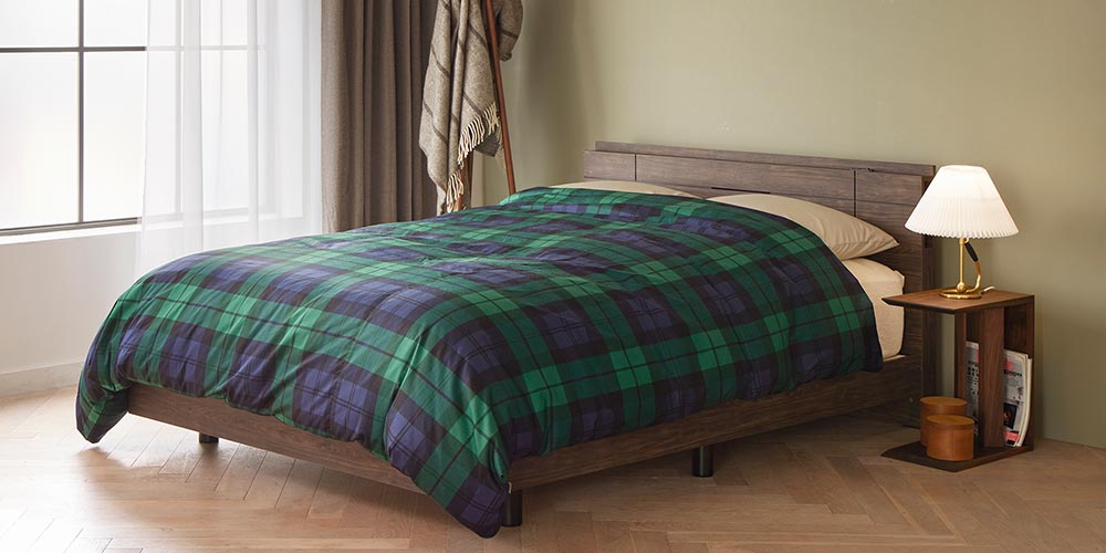 掛け布団カバー「URBANE CASA アレナ」グリーンのコーディネートイメージ