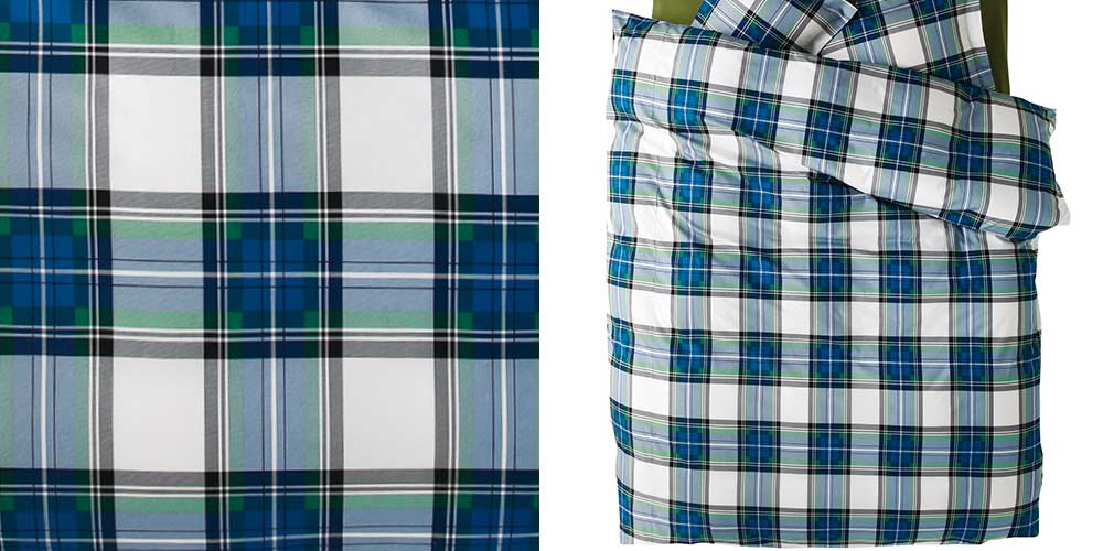 掛け布団カバー「URBANE CASA クラン」ブルー