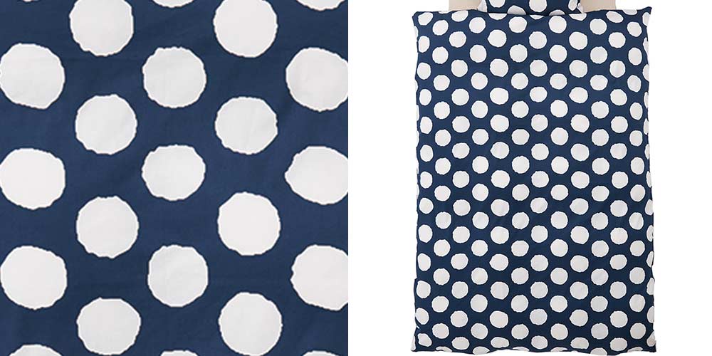 掛け布団カバー「URBANE CASA ドット」ネイビー