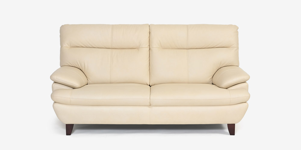 ソファ「ルーニー」布アイボリー色 #KR01　正面