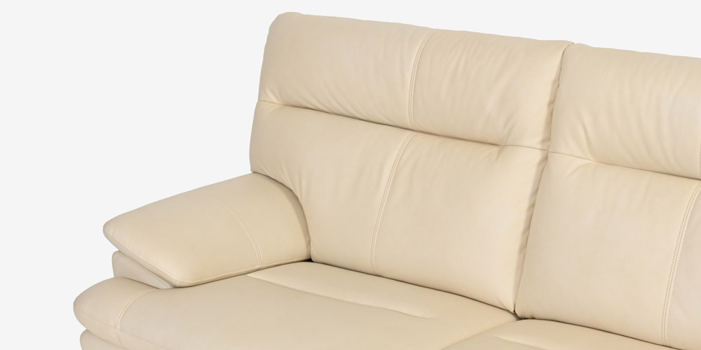 ソファ「ルーニー」布アイボリー色 #KR01　肘かけ