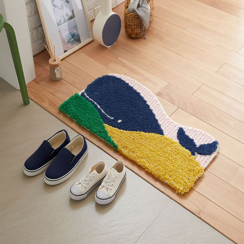 マット「クジラボヤージュ」玄関マットイメージ