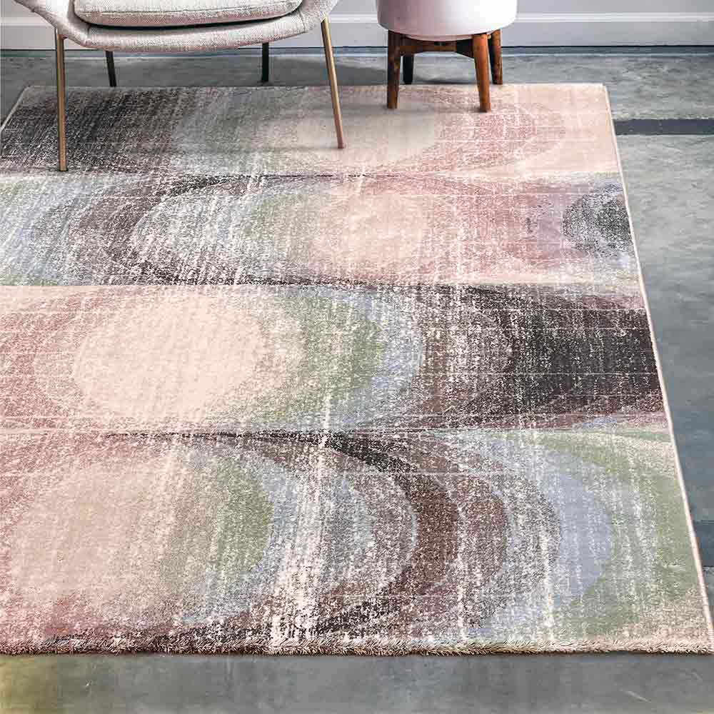 ウィルトンラグ「コオラ」ローズ色のイメージ画像