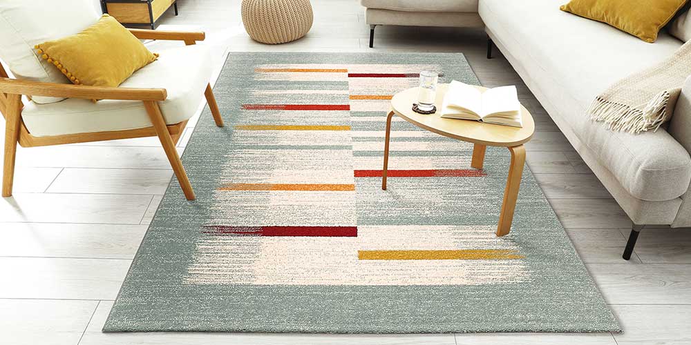 ウィルトンラグ「アクト」ブルーのイメージ画像