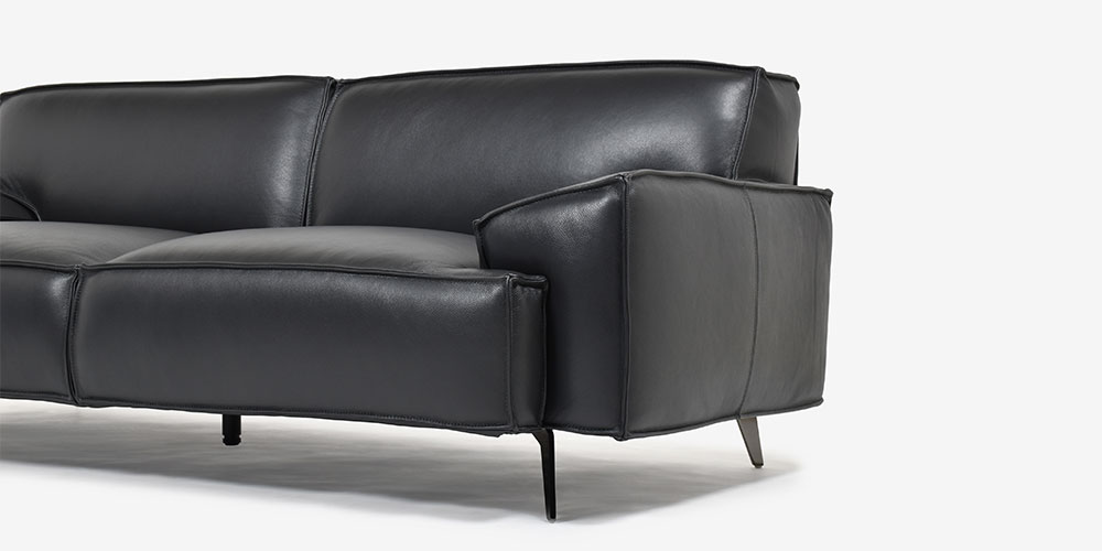 L/S78 3人掛けソファ スレートグレー色 本革張り