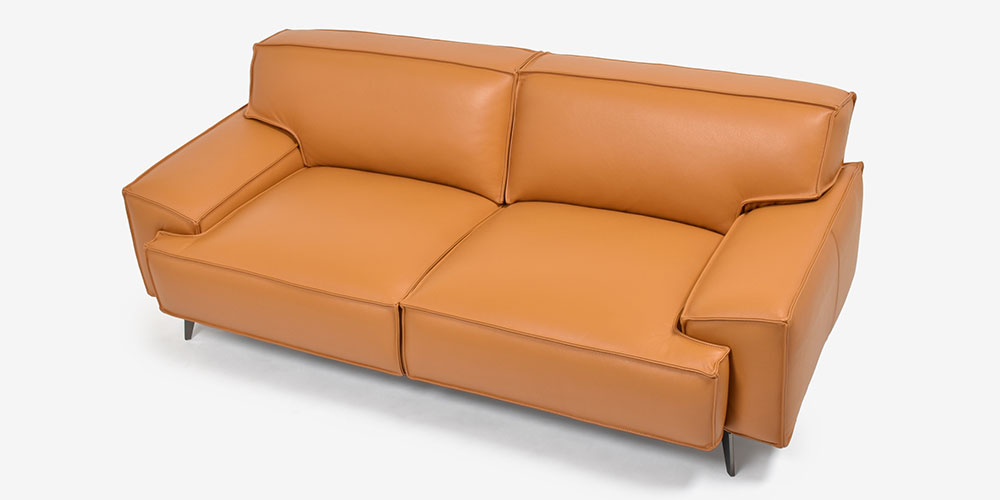 L/S78 3人掛けソファ ハニーイエロー色 斜め画像