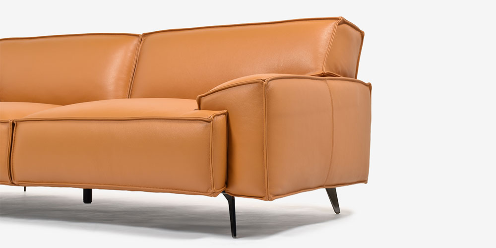 L/S78 3人掛けソファ ハニーイエロー色 本革張り