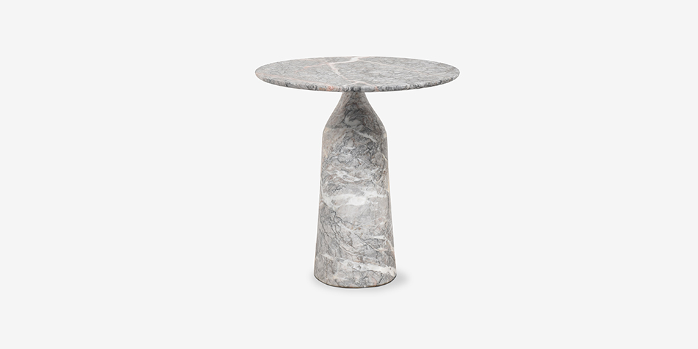 サイドテーブル「Ilary イラリー 52」丸52cm 大理石フィオールディペスコ 正面画像