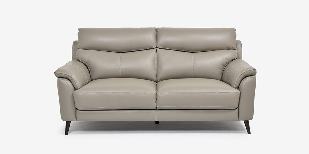 ソファ 2.5人掛け「ワルツ」幅194cm 半革#J-772A トープ色 正面画像