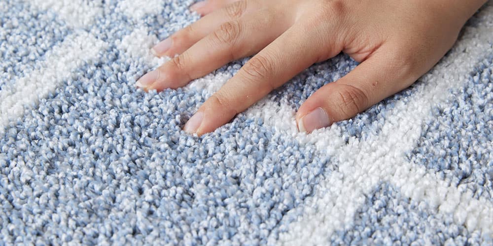 キッチンマット「オセロ」ブルー色 パイルアップ