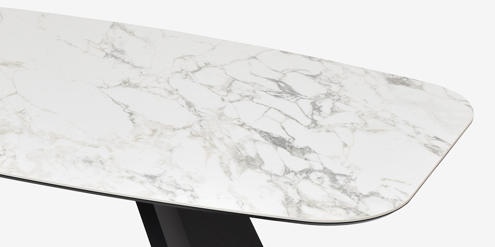 ダイニングテーブル「Icaro CS4115-FB 200」幅199cmの天板アップ